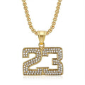 Hip Hop Iced Out Bling Basketball Basket Pendant Stainless Steel Cubic Zirconia Fans Sports Necklace for Women Men Jewelry Gift