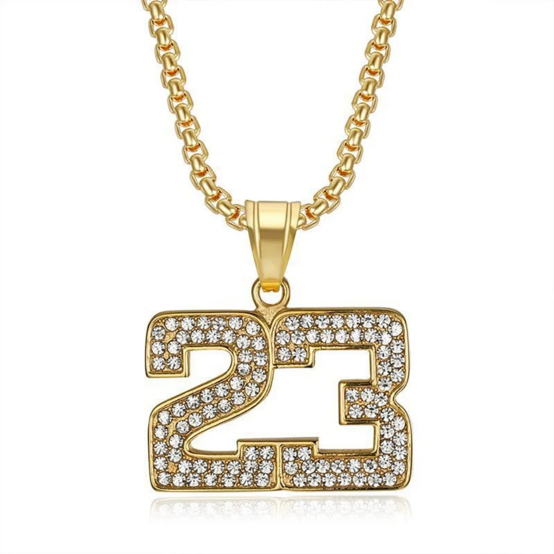 Hip Hop Iced Out Bling Basketball Basket Pendant Stainless Steel Cubic Zirconia Fans Sports Necklace for Women Men Jewelry Gift