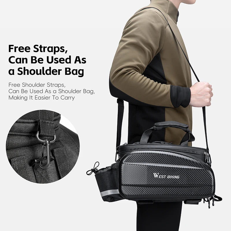 WEST BIKING Bicycle Bag EVA Polyester 17-31L Waterproof Bike Bag Large Capacity Travel Mountain Gravel Bike Bag Bike Accessories
