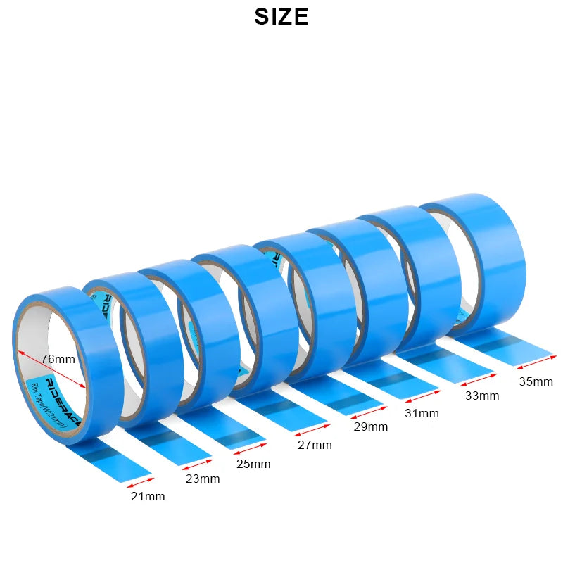 RIDERACE 10m Bicycle Tubeless Rim Tapes MTB Road Cycling Rim tape Strips For 26 27.5 29 Inch 700c Bike Wheel 23/25/27/29/31/33mm