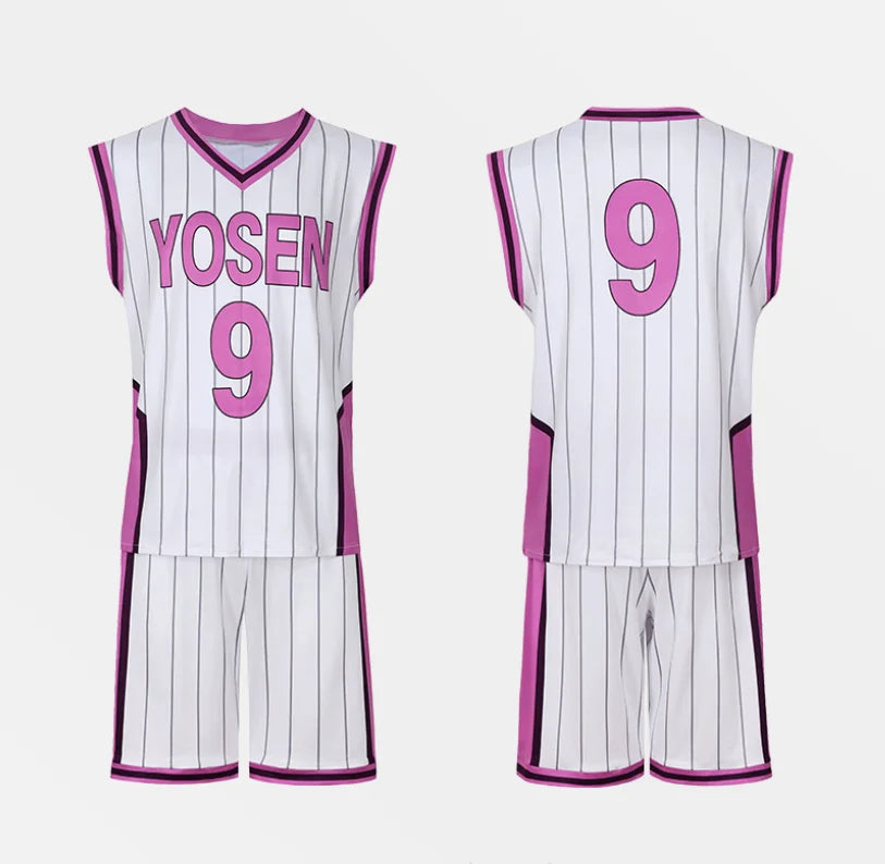Kuroko No Basuke Basketball Shutoku School Midorima Shintaro Uniform School Jersey Top Shorts Cosplay Costumes Men Sports Wear