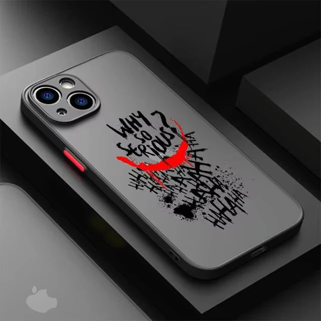 Cool Joker Phone Case For iPhone 16 15 14 13 12 11 Pro Max XS X XR 7 8 SE Transparent Back Cover