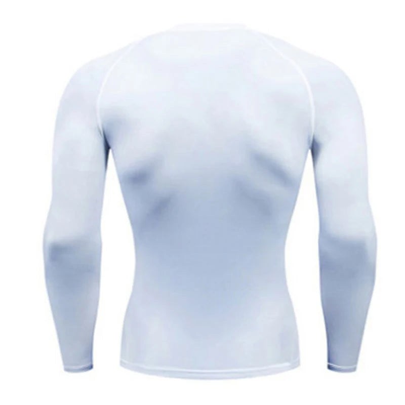 Autumn Winter Compression Shirt Long Sleeve Casual Slim T Shirts For Men Quick Dry Football Tops Gym Sport T Shirt Man Clothing