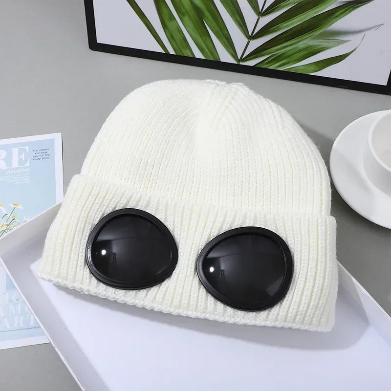 Warm Ski Mask Hats Caps Women Men Winter Windproof Glasses Knitted Beanie Outdoor Ear Protection Sports Cold Caps Garros