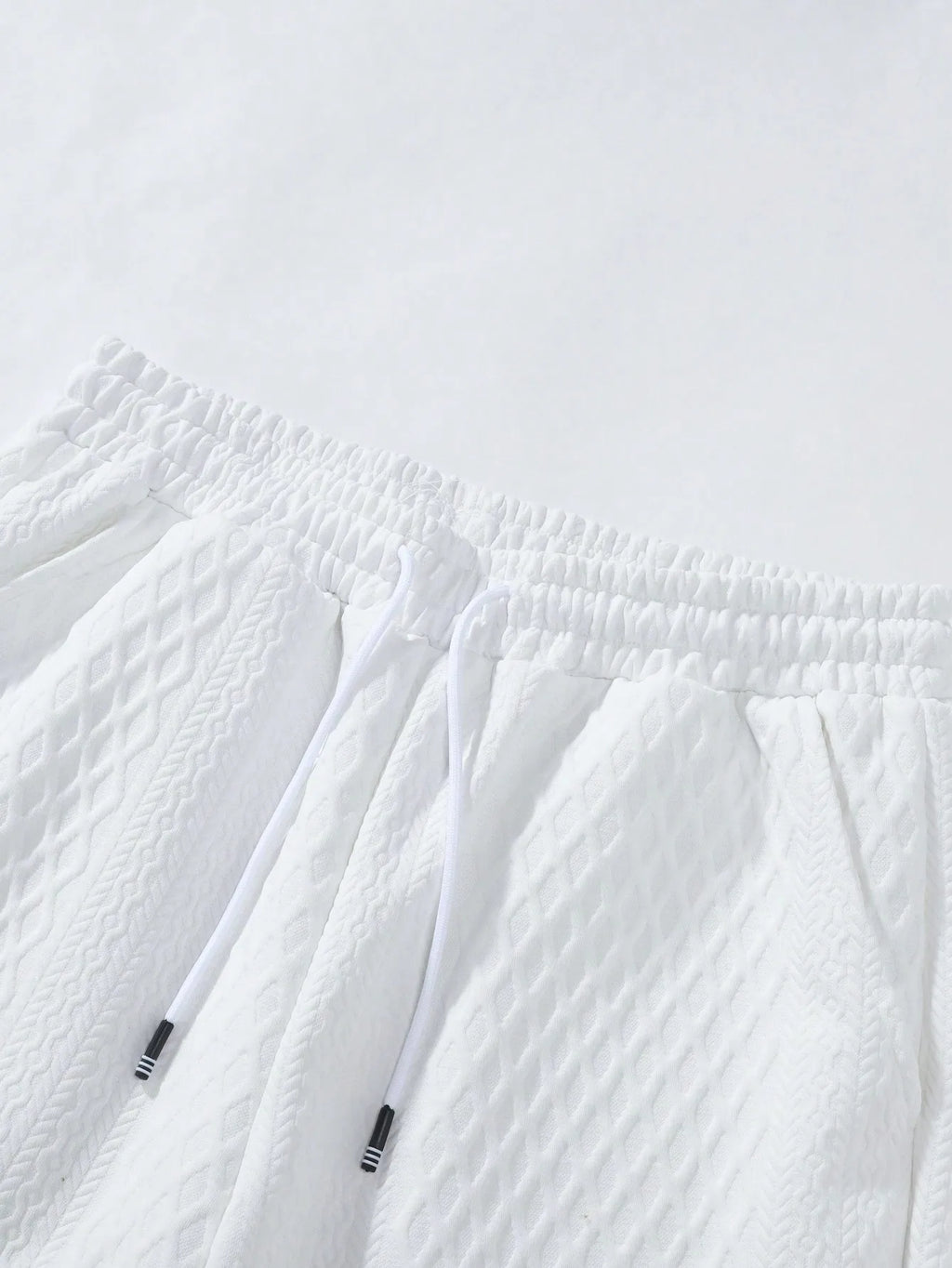 Men's Textured Short Sleeve Shirt & Shorts Set | Casual Two-Piece Outfit | Lightweight Summer Streetwear