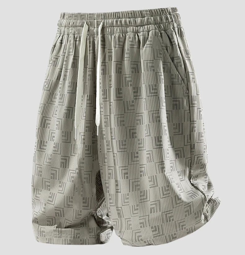 Men's Printed Cargo Shorts Summer Ice Silk Casual Loose Plus-Size 7XL 8XL Shorts Outdoor Gym Running Sports Five-Point Shorts
