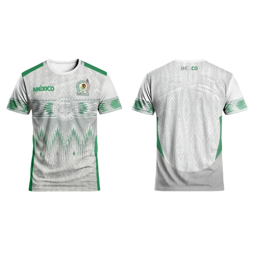 Mexico 3D Printed Football Jersey T-shirts 2025 Summer Men's Women's Same Quick-drying Tees Outdoor Sports Tops Training Clothes