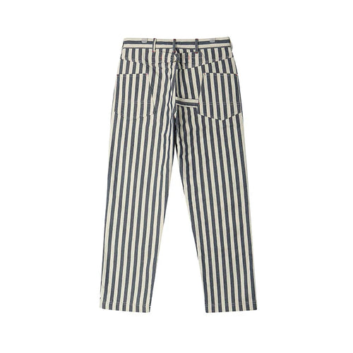 14oz Dense Thicken Heavyweight Striped Pants for Men Good Quality Winter Fall America Style Loose Casual Vintage Worker Trouser