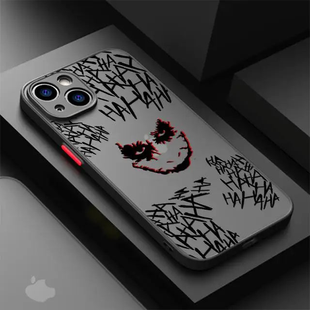 Cool Joker Phone Case For iPhone 16 15 14 13 12 11 Pro Max XS X XR 7 8 SE Transparent Back Cover
