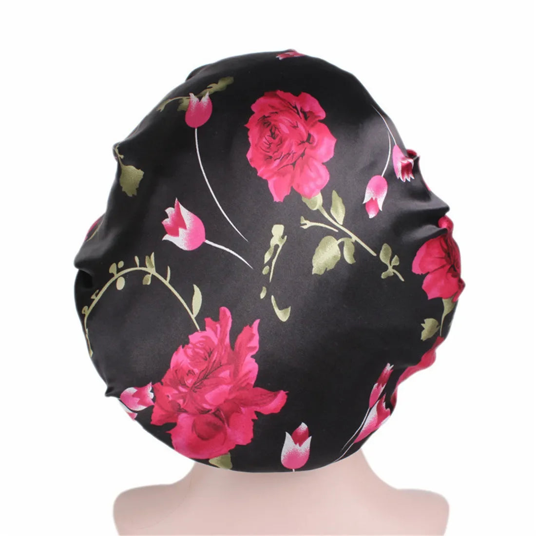 Hair Caps for Sleeping Women Bath Double Layer Headwear Cover Hat Curly New Satin Sleeping Hair Cap Skullies Beanies Accessories