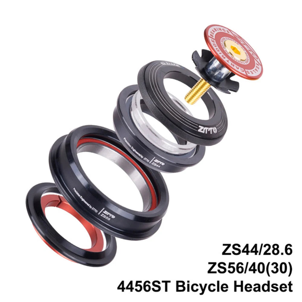 1 1/8"-1 1/2" 45 Degree Threadless Tapered Tube Fork Straight Tube ZS44 ZS56 Sealed Bearing Bicycle Headset Bike Headset