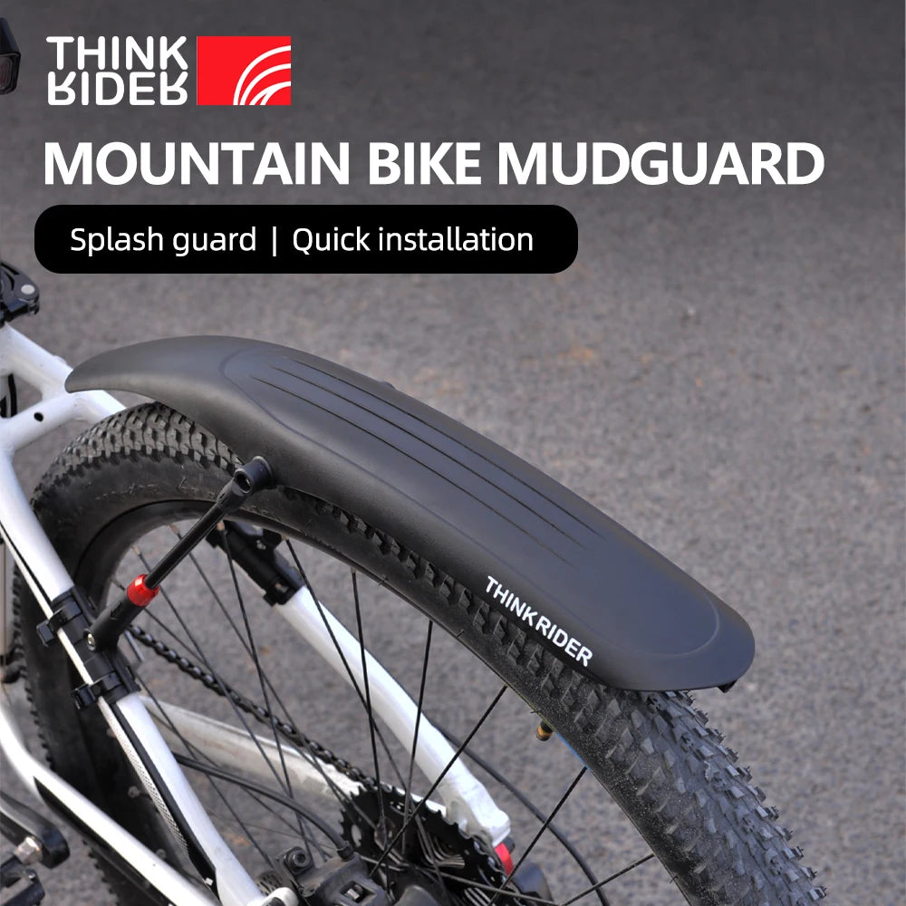ThinkRider 26-29 Inch Mountain Bike Mudguard Widen Quick Release Durable lnnovative Installation Fender Bicycle Accessaries