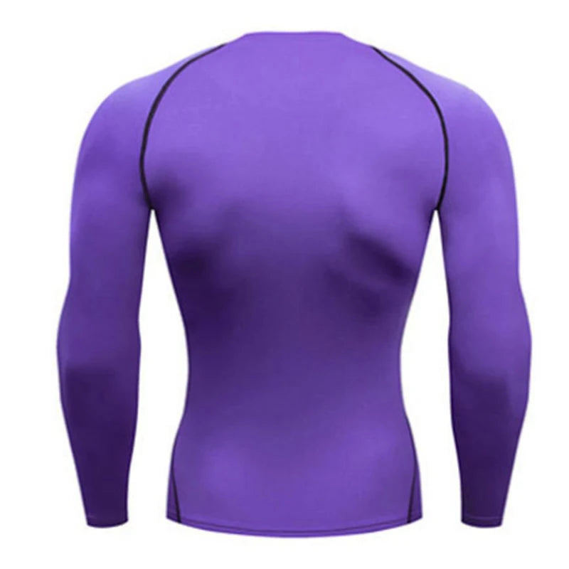 Autumn Winter Compression Shirt Long Sleeve Casual Slim T Shirts For Men Quick Dry Football Tops Gym Sport T Shirt Man Clothing