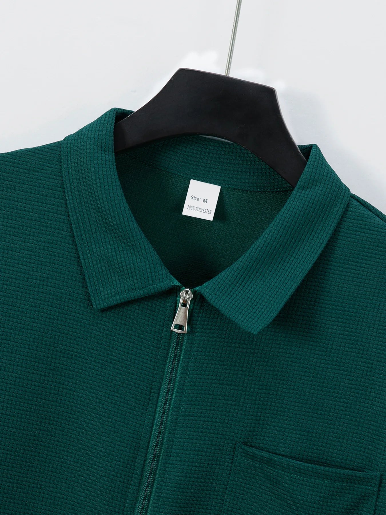 2026 Spring Autumn Men's Waffle Knitted Pocket Lapel Slim Fit Cardigan Jacket Youth Casual Streetwear Lightweight Outerwear