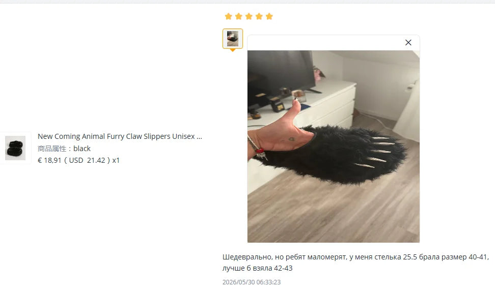 Ins Claw Slippers Adults Winter Flip Flops Warm Fur Slides Fluffy Fuzzy House Shoes Unisex Animal Claw Slippers