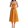 Elegant Long Dresses For Women 2025 Summer Sexy Sling Sleeveless Backless Bandage Party Dress Female Solid Color Maxi Vestidos