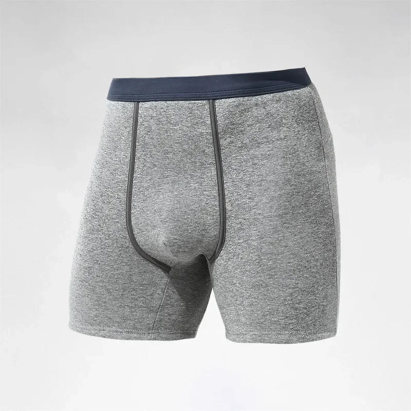 Men's Thermal Underwear Fleece Thickened Anti-wear Leg Lengthened Boxers Autumn Winter Briefs Elderly Heating Flat-angle Pants