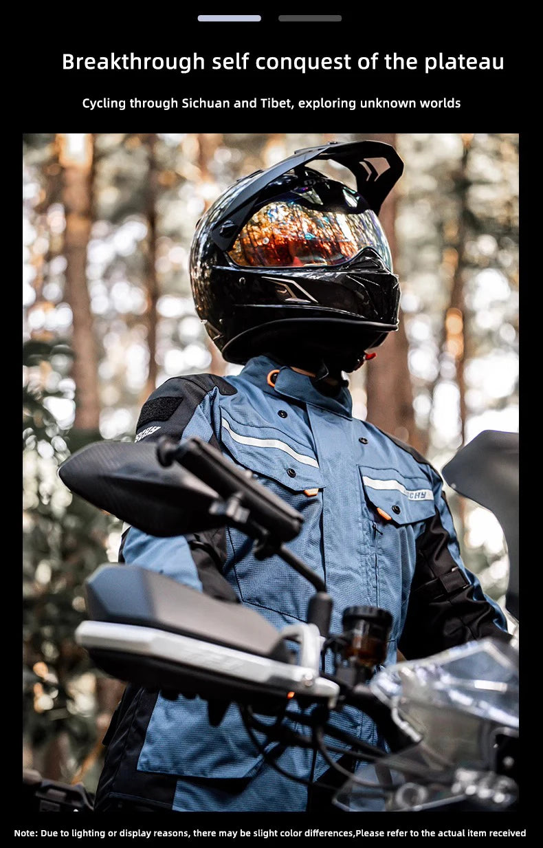 LYSCHY Motocross Jacket Pants Winter Warm Waterproof Motorcycle Riding Jacket Men Women Outdoor Off-Road Motorbike Rally Jacket