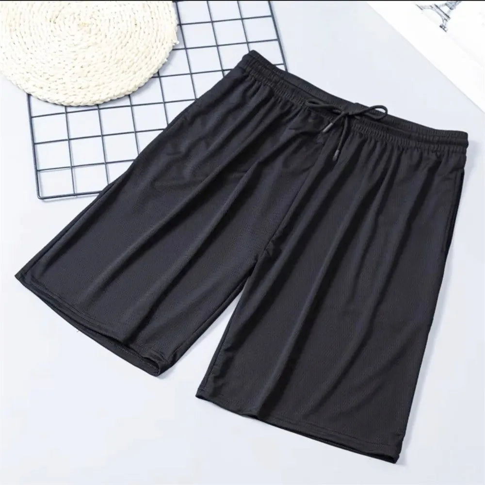 Men's Summer Cool Shorts Swimwear Quickly Dry Surf Beach Board Elastic Waist Casual Pants Male Mesh Running Sports Sweatpant