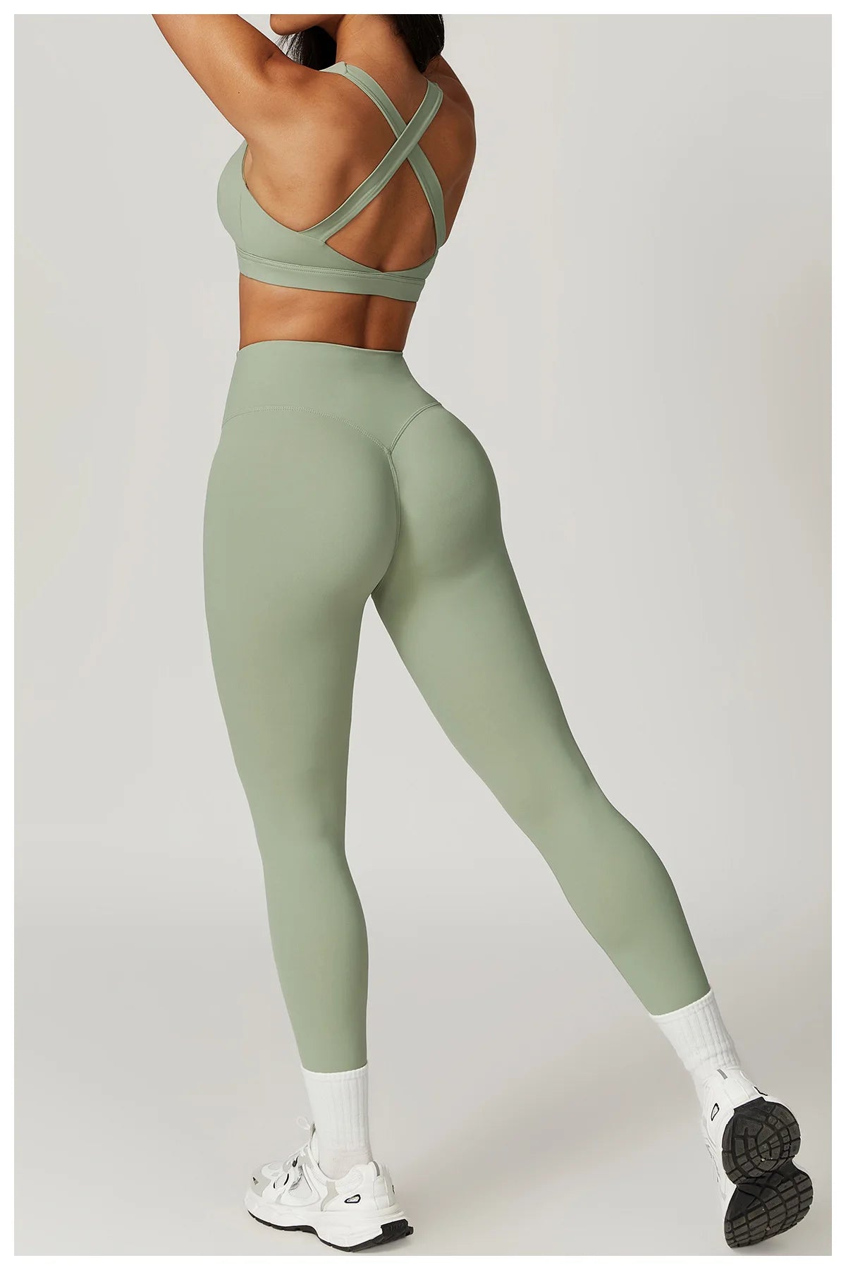 Women's Tracksuit 2PCS Fitness Suit Yoga Sets Sportswear Workout Sports Bra High Waist Leggings Gym Clothing Push Up Sports Suit