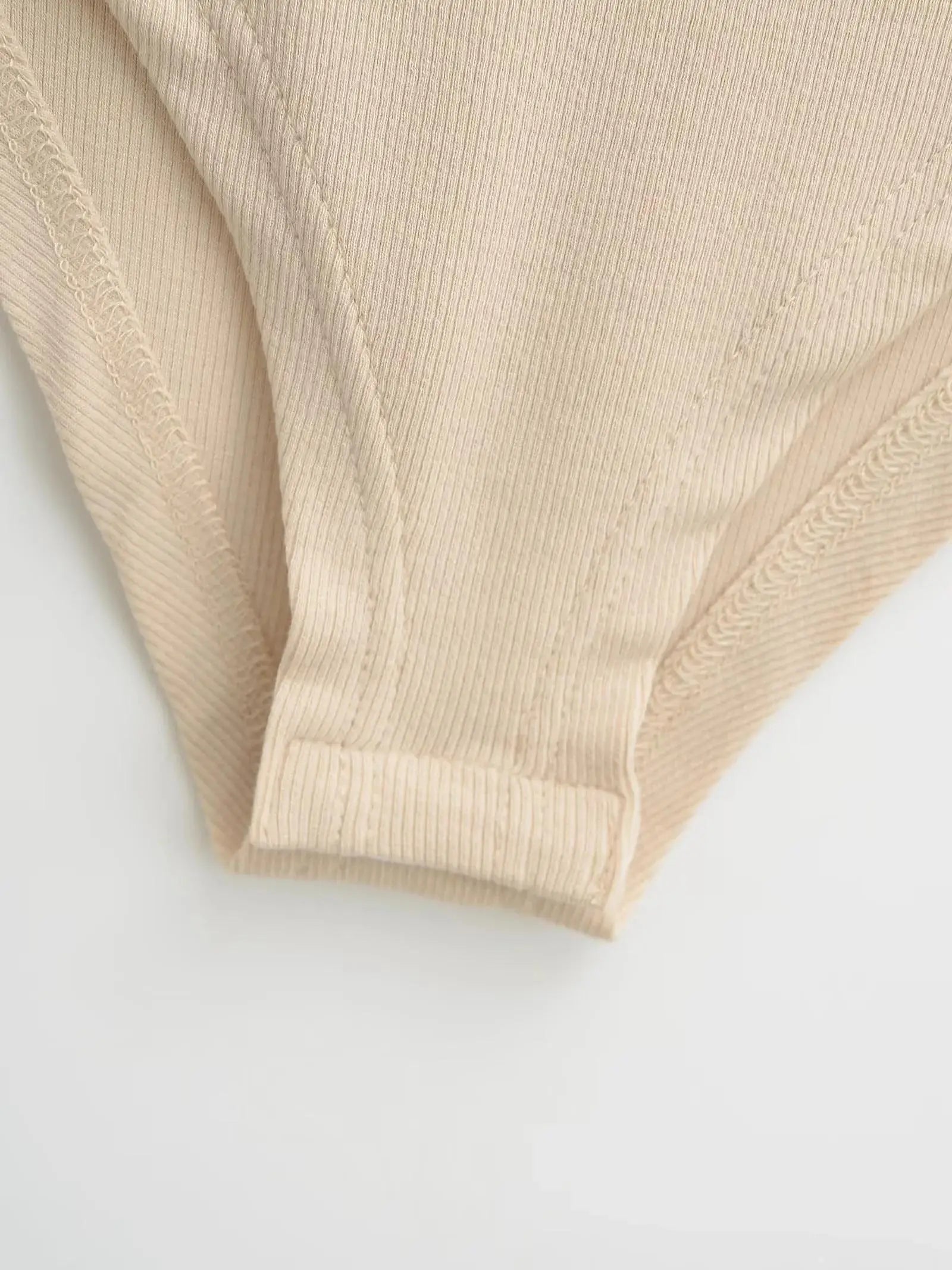 Women Short Sleeve Square Collar Bodysuits Summer Rib Knitted Elastic Slim Top Jumpsuits Solid Color