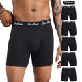 5 Pack Black Men's Mid-Length Boxer Briefs New Underwear Soft Breathable Stretch Comfort for Daily Wear