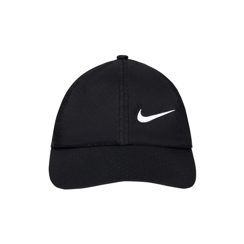 Nike 3Brand logo print breathable casual sports versatile nylon baseball cap, unisex couple's style, solid black N32533077GS-001