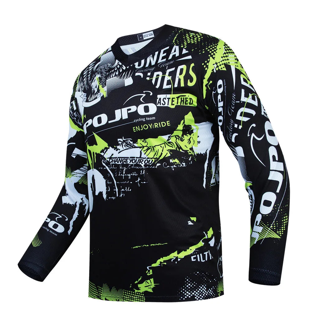 Pink Dirt Bike Shirt Kids Motocross Jersey Youth Off Road Motorcycle Shirt Girls DH mtb BMX Jersey Long Sleeve Cycling Jersey