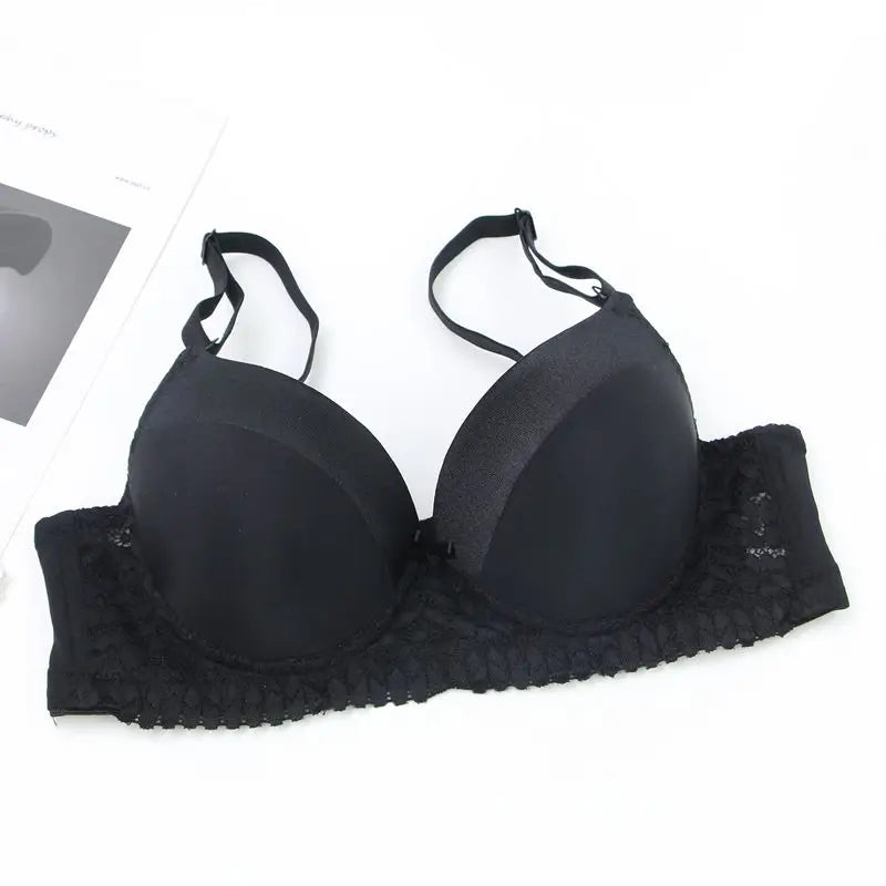 DaiNaFang Push Up Bras For Women Pink Blue Black Gray Beige White Burgundy Underwear Lace Minimize Seamless Lingerie