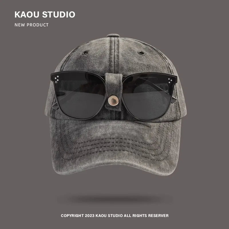 Aviator Hat Korean Adult/Child Version Personality Glasses Cap Sunglasses Sunshade Spring Summer Versatile Tide Baseball Cap