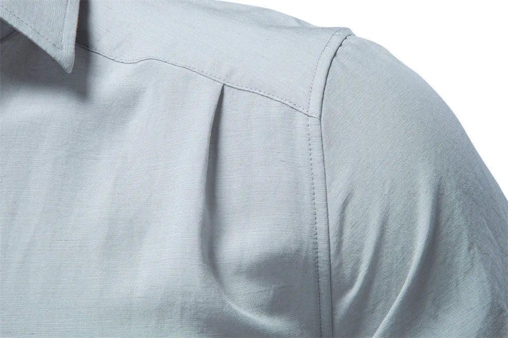 Men's Old Money Style Wrinkle Textured Long Sleeve Shirt, European Size, Business Casual, Spring New Arrival