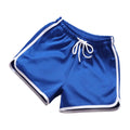 Above Knee Men Shorts Men's Summer Drawstring Shorts Elastic Waist Loose Length Beach Trousers Daily Casual