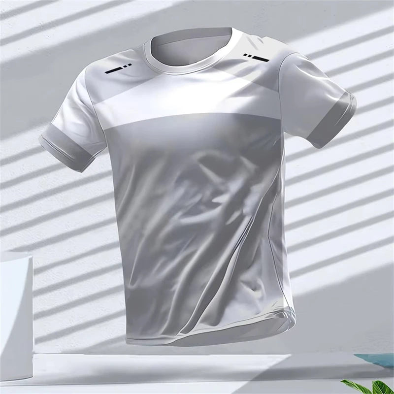 Simple Fashion Sports T-shirts For Men Summer Outdoor Short Sleeve 3D Printed T Shirts Casual Oversized Running Gym Tees Tops
