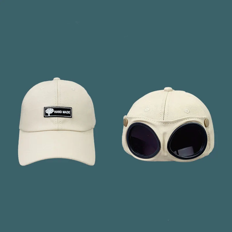 Aviator Hat Korean Adult/Child Version Personality Glasses Cap Sunglasses Sunshade Spring Summer Versatile Tide Baseball Cap