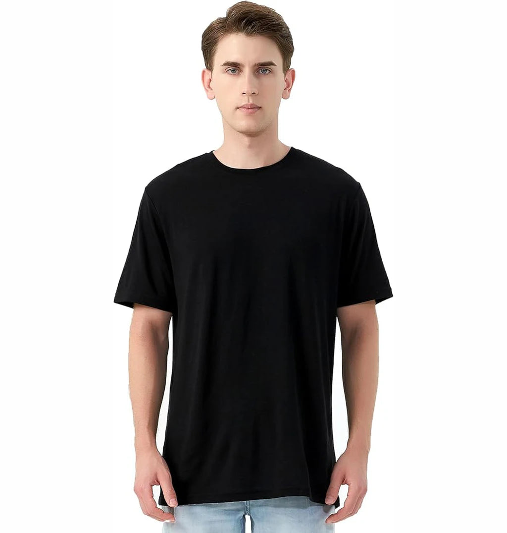100% Merino Wool T Shirt for Men Short Sleeve Tee 170GSM Men Wool Base Layer Quick Dry Anti-Odor for Travel Hiking USA Size