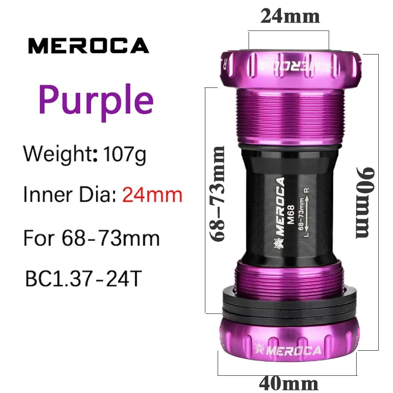 BB68 Bottom Bracket Bicycle BB 68mm 73mm Bottom Bracket Bsa 24mm Bottom Bracket 68 for Mtb Mountain Bike