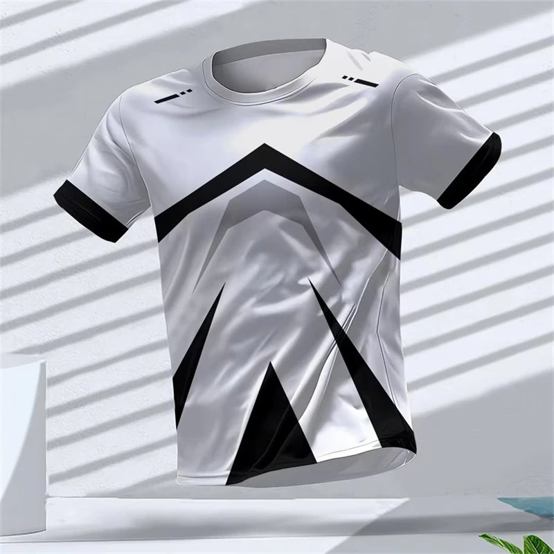 Simple Fashion Sports T-shirts For Men Summer Outdoor Short Sleeve 3D Printed T Shirts Casual Oversized Running Gym Tees Tops