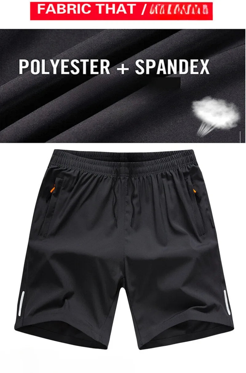 Sports Shorts Man Summer Ice Silk Beach Pants Casual Loose Thin Basketball Running Gym Clothing Shorts Sweat Wicking Hygroscopic