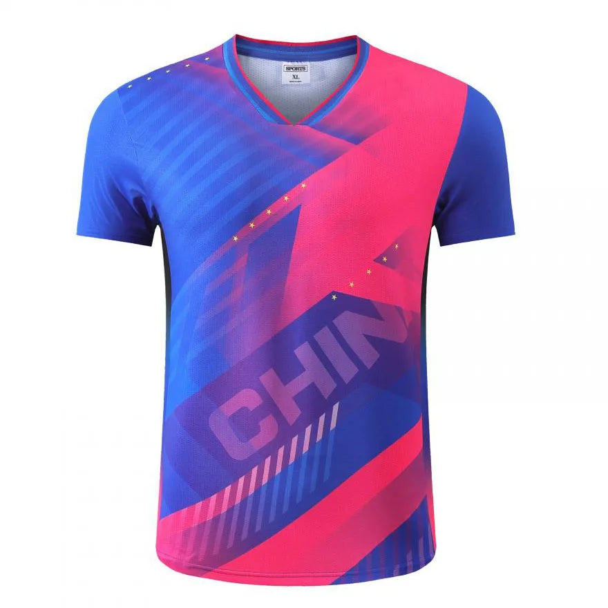 Free Custom Name 2025 China Team Table Tennis Shirts Men Women, Children ping pong t shirt Table tennis clothes Badminton Shirts