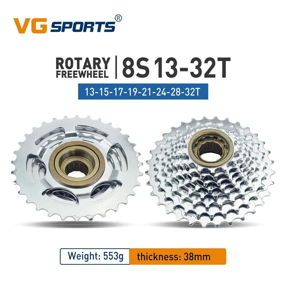 Vg Sports Bicycle Spinning Flywheel 5/6/7/8/9/10/11 Speed Bicycle Threaded Freewheels 14-28T 13-28/32T 11-32/36T Discs