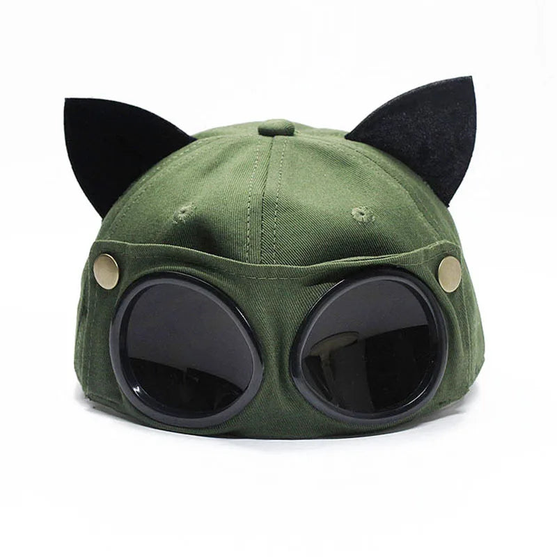 Aviator Hat Korean Adult/Child Version Personality Glasses Cap Sunglasses Sunshade Spring Summer Versatile Tide Baseball Cap