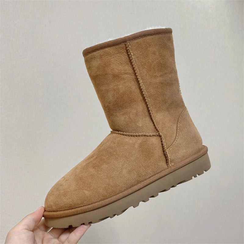 2026 New Design Winter Boots Women Super Mini Real Sheepskin Wool Comfort Warm Natural Fur Shoe Man Classic Snow Boot Size 35-44
