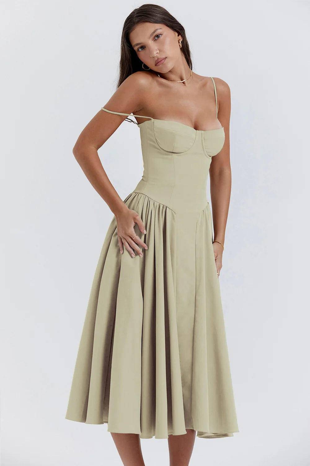 Summer Sexy Tube Top Waisted Camisole Dress Women Elegant Sleeveless Backless Pleated Female Party Evening Dresses
