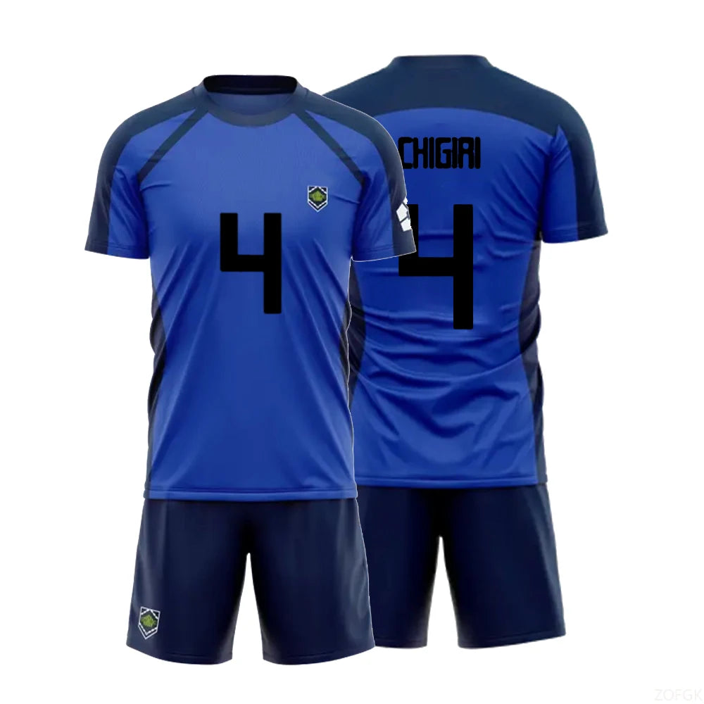 New Anime Blue Lock Short Sleeve shorts Set Futsal Football Pattern VL Replika T Shirt Sets Soccer Club Cosplay Unisex Jersey