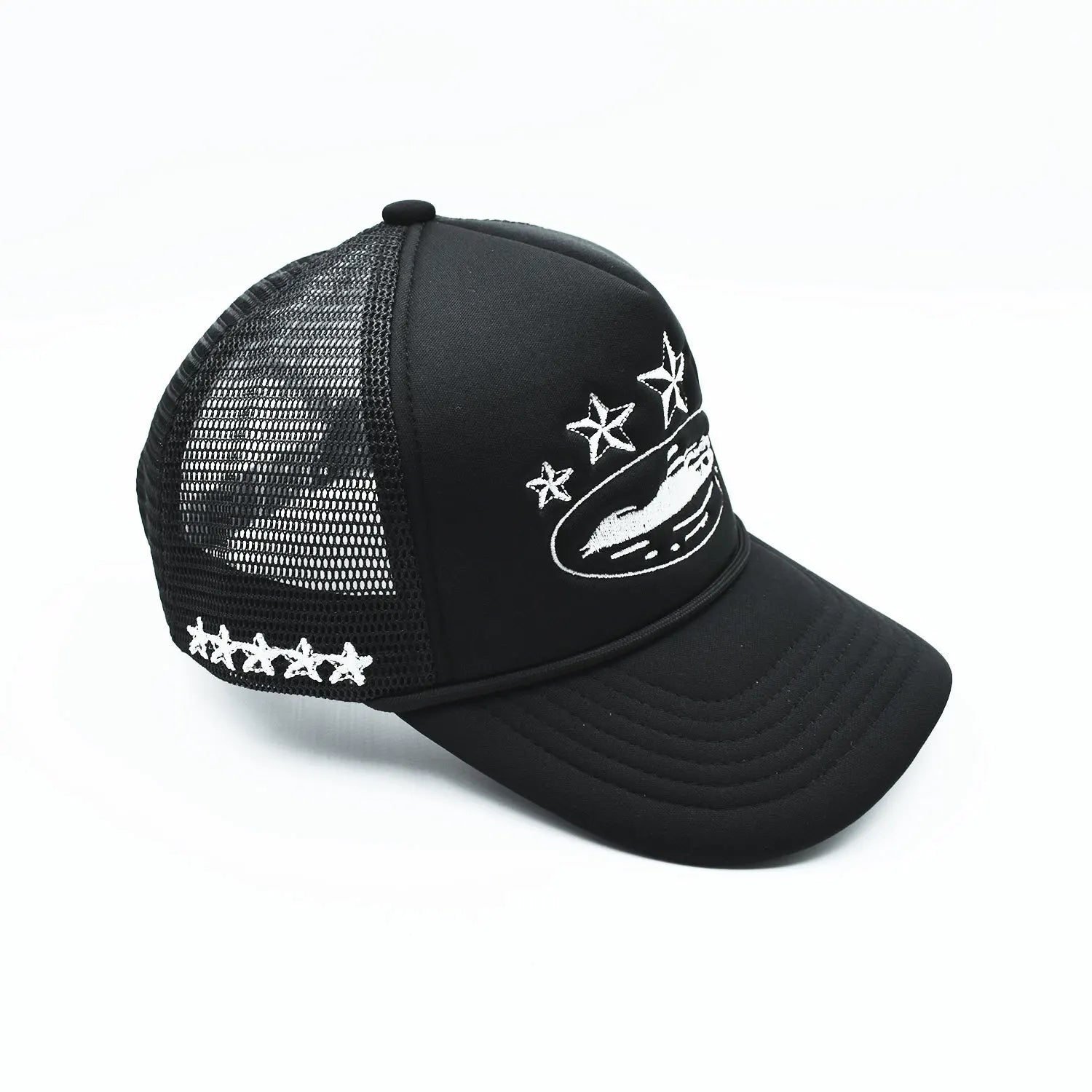 2026 Summer New Fashion 5 Stars Island Embroidery Baseball Cap for Men and Women Breathable Mesh Cap Adjustable
