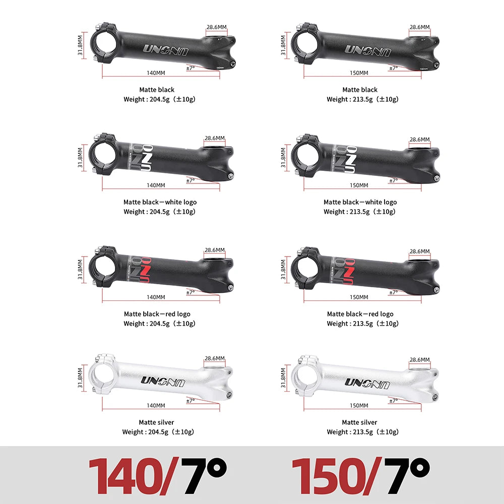 UNO Long Road Bike Stem 140/150mm Mtb Handlebar Stem 7/17 Mtb Bike Table 31.8mm Takeaway Down Stem Bicycle Bridge Mount