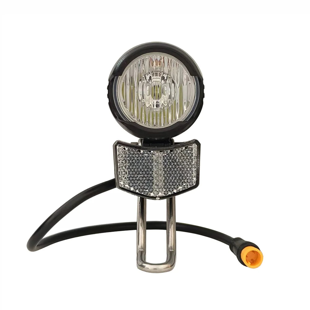 Ebike LED Headlight Accessories 36V 48V Lamp 3pin  Waterproof Connector Built-in Horn Front Light for Electric Scooters Bicycles
