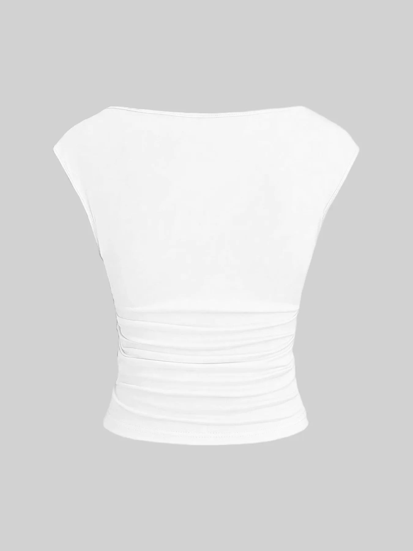 Sleeveless Pleated Tanks T-shirts Women Solid Vintage Crop Tops Sexy Kpop Tees Tshirts Gothic Harajuku Cheap Clothes Woman