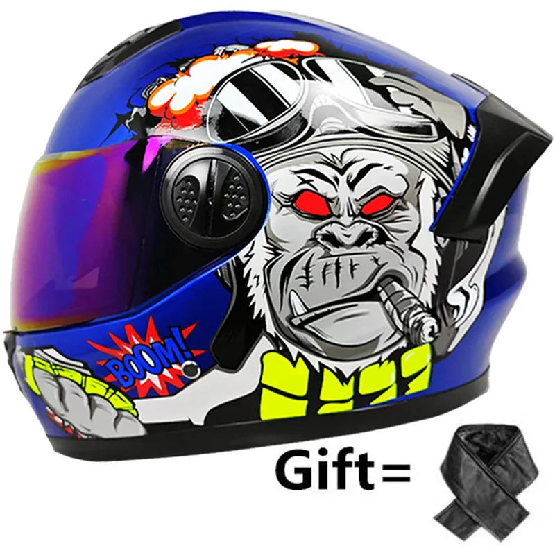 Motorcycle Helmet Casco Moto Motorbike Double Lenses Full Face Helmet Motorcycling Racing Helmet Casco Moto Casque