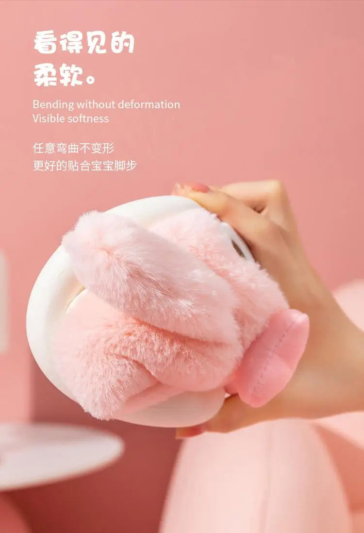 Sanrio Plush Slippers Women My Melody Kawaii Anime Cinnamoroll Cotton Shoes Flat Autumn Winter Keep Warm Non-Slip Cute Girl Gift
